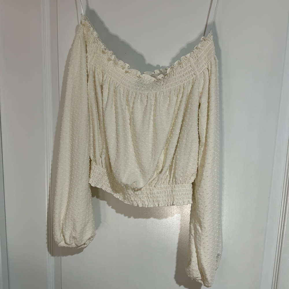 Off the shoulder peasant top